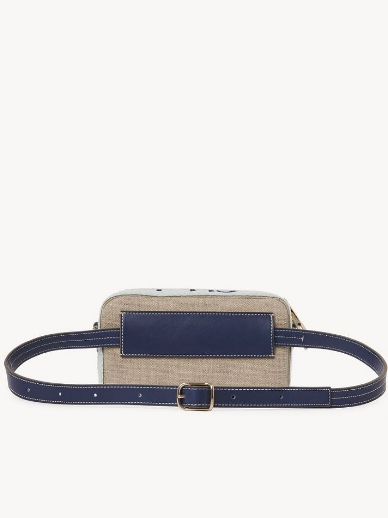 Chloe Woody Belt Crossbody Taschen Grün Blau | CHE-SR13594