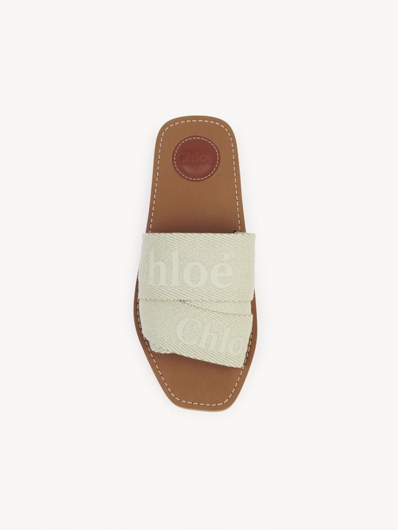 Chloe Woody Flache Mule Grün | CHE-SR14181