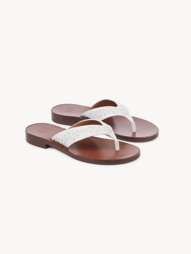 Chloe X Eres Paz Flache Sandalen Weiß | CHE-SR14146